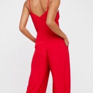 Free People Eileen Red Romper Size 2